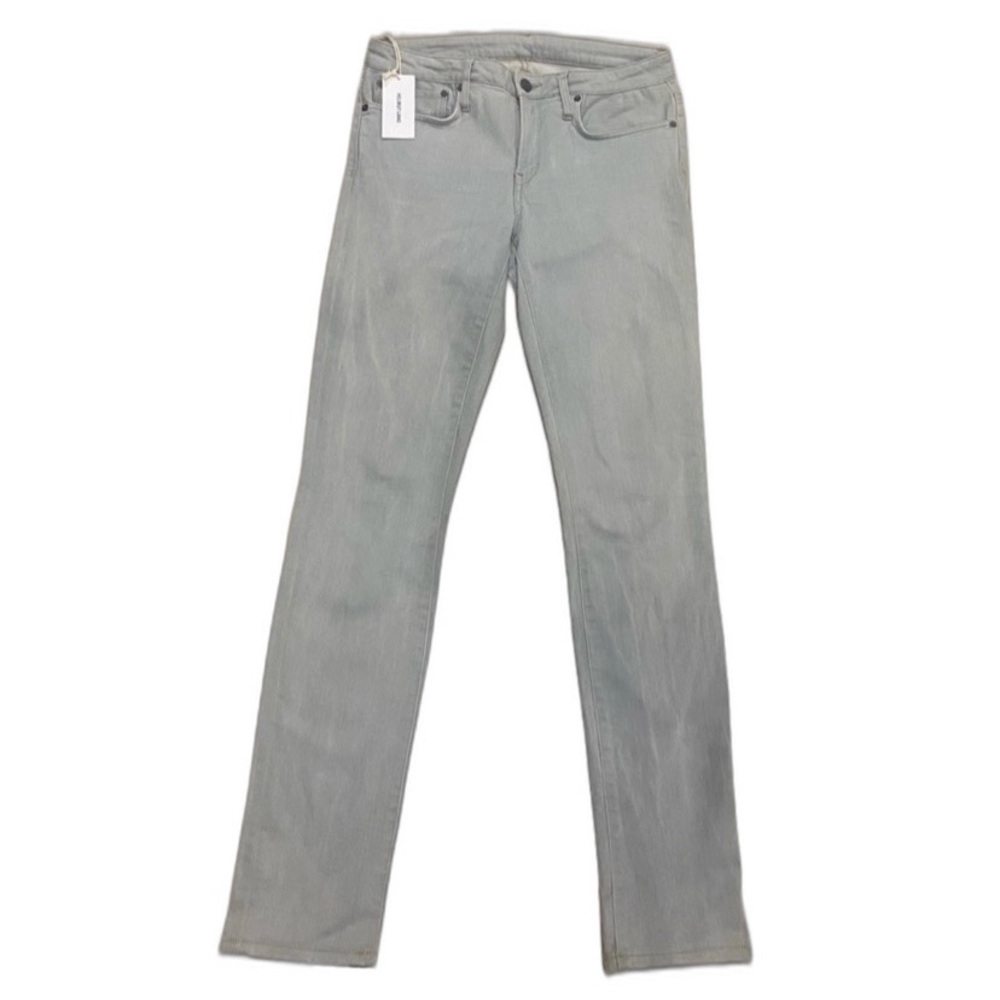 Designer Helmut Lang Light Grey Slim Straight Never Worn Jeans With Tag